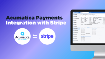 Acumatica Payment Processing with Stripe