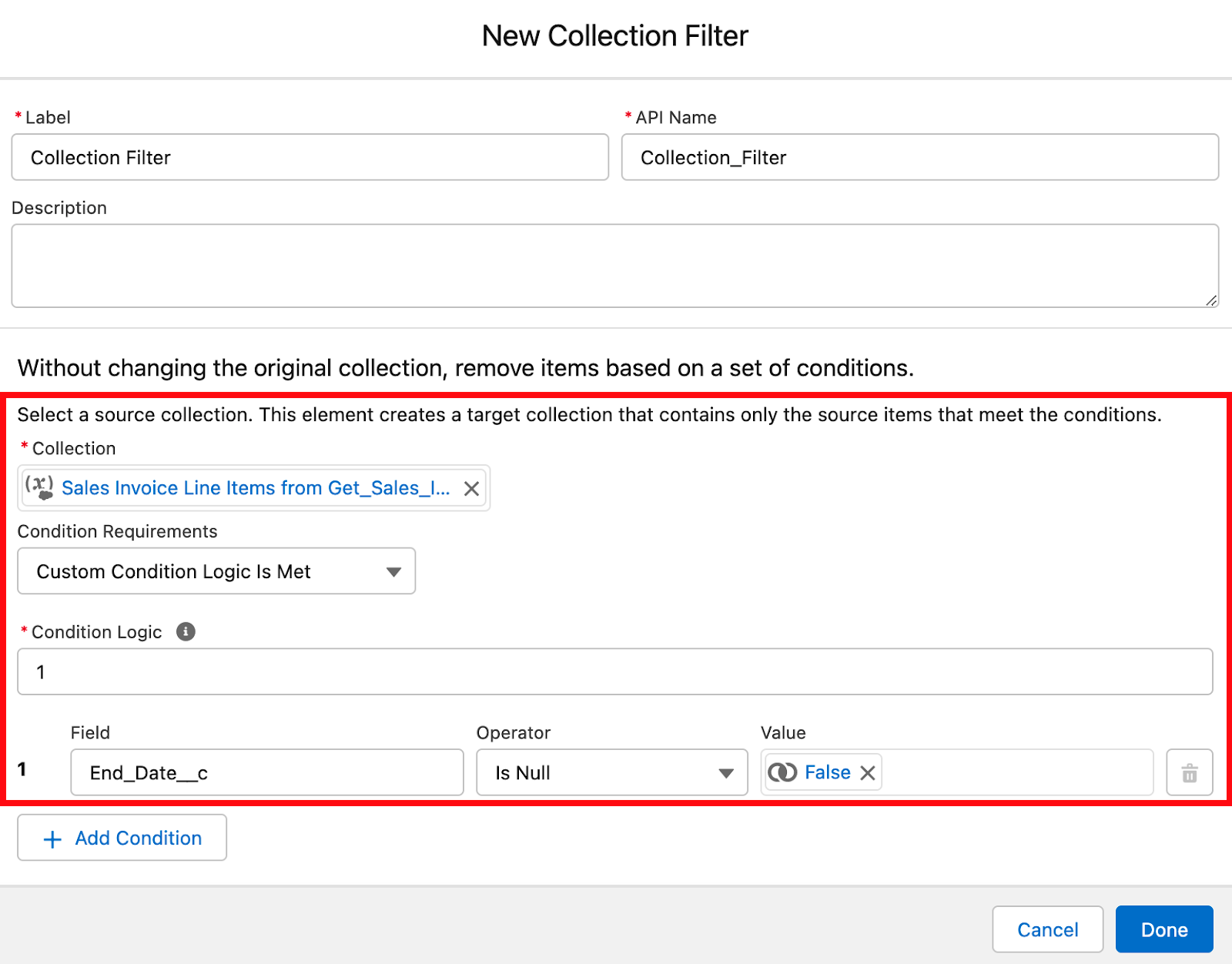 Collection Filter Element