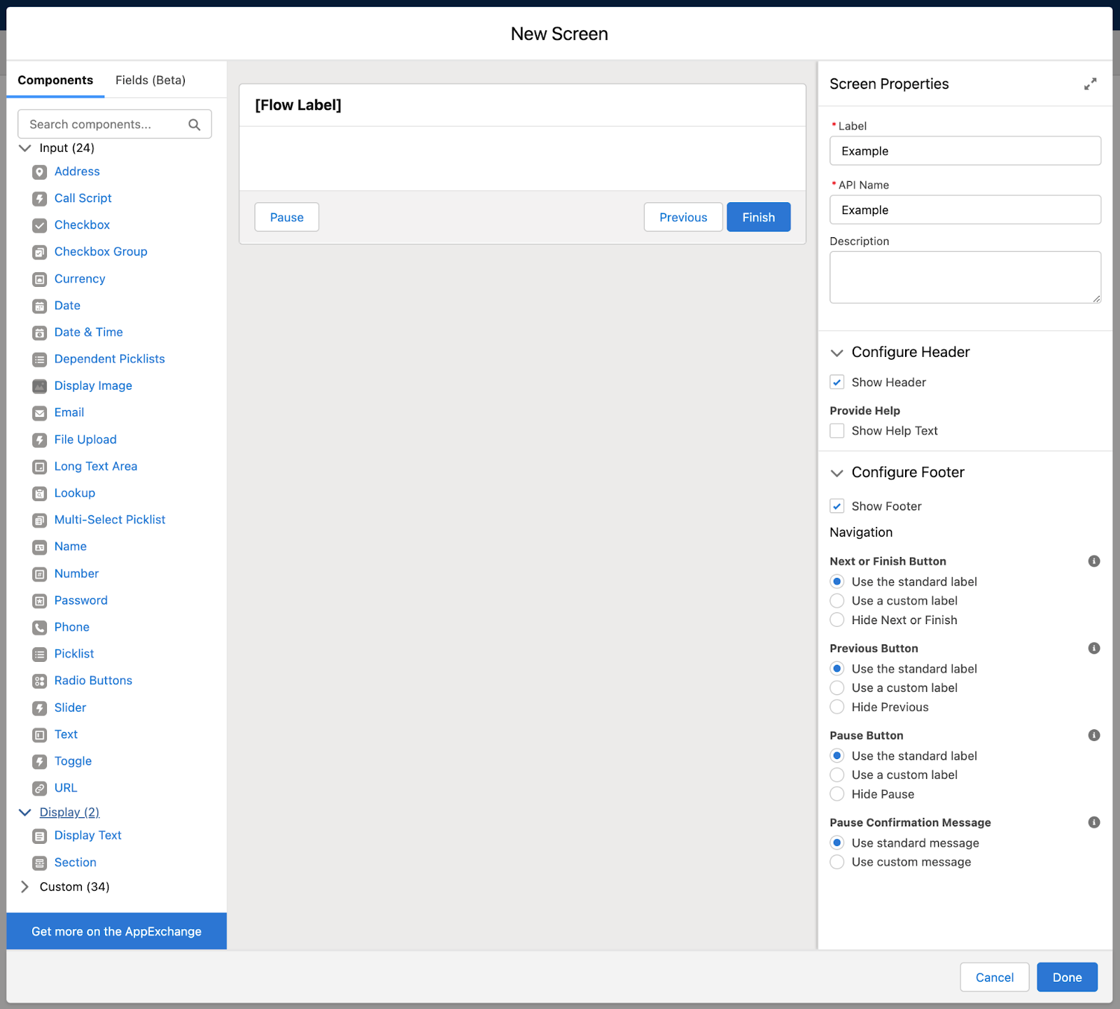 Salesforce Flows - Screen