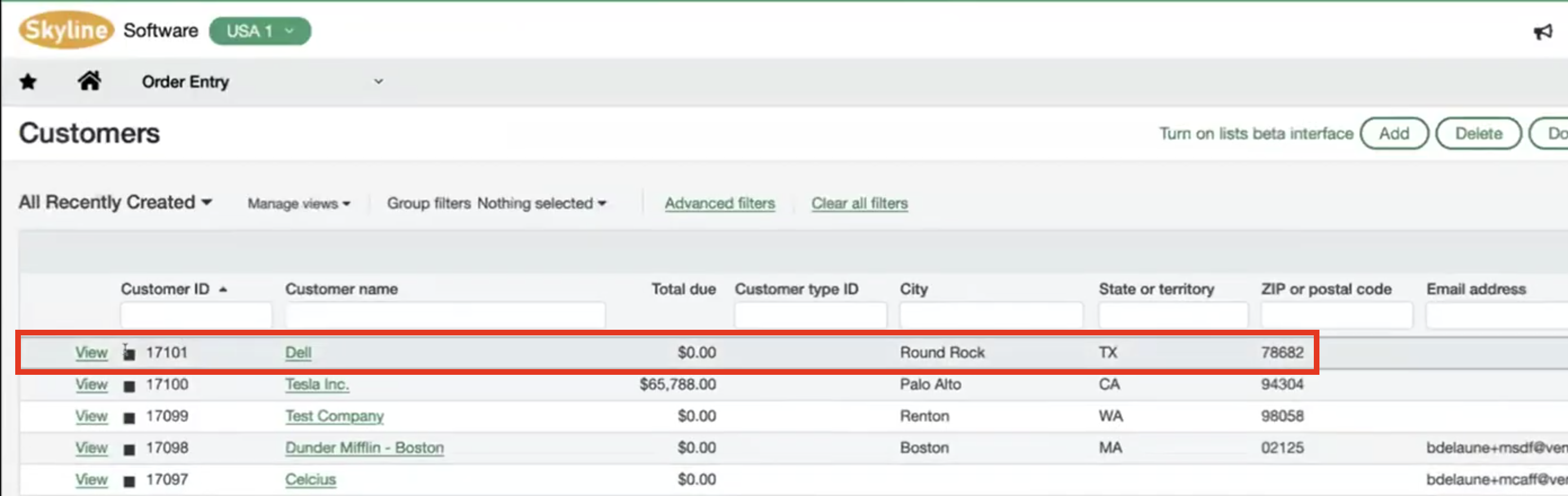 ERP-Customer Created