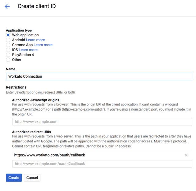 Connecting Google Cloud to Workato