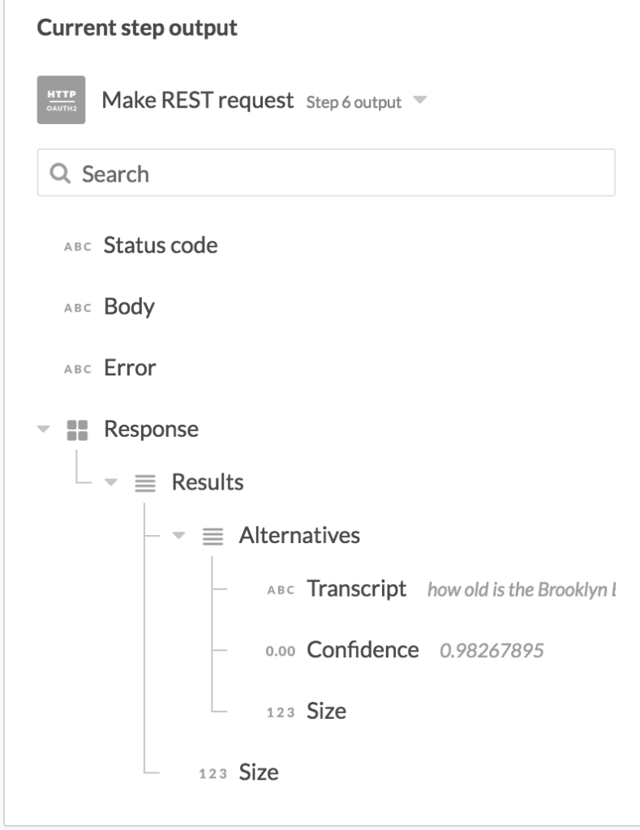 Sending audio files to Google Cloud for transcription via Workato