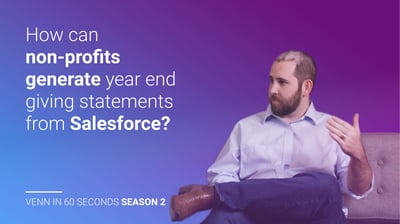 How can non-profits generate year end giving statements from Salesforce?
