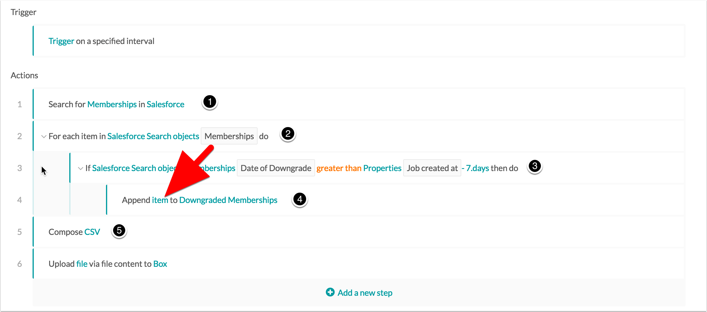 Using Workato Lists to Parse Objects and then Compose a CSV to upload to Box