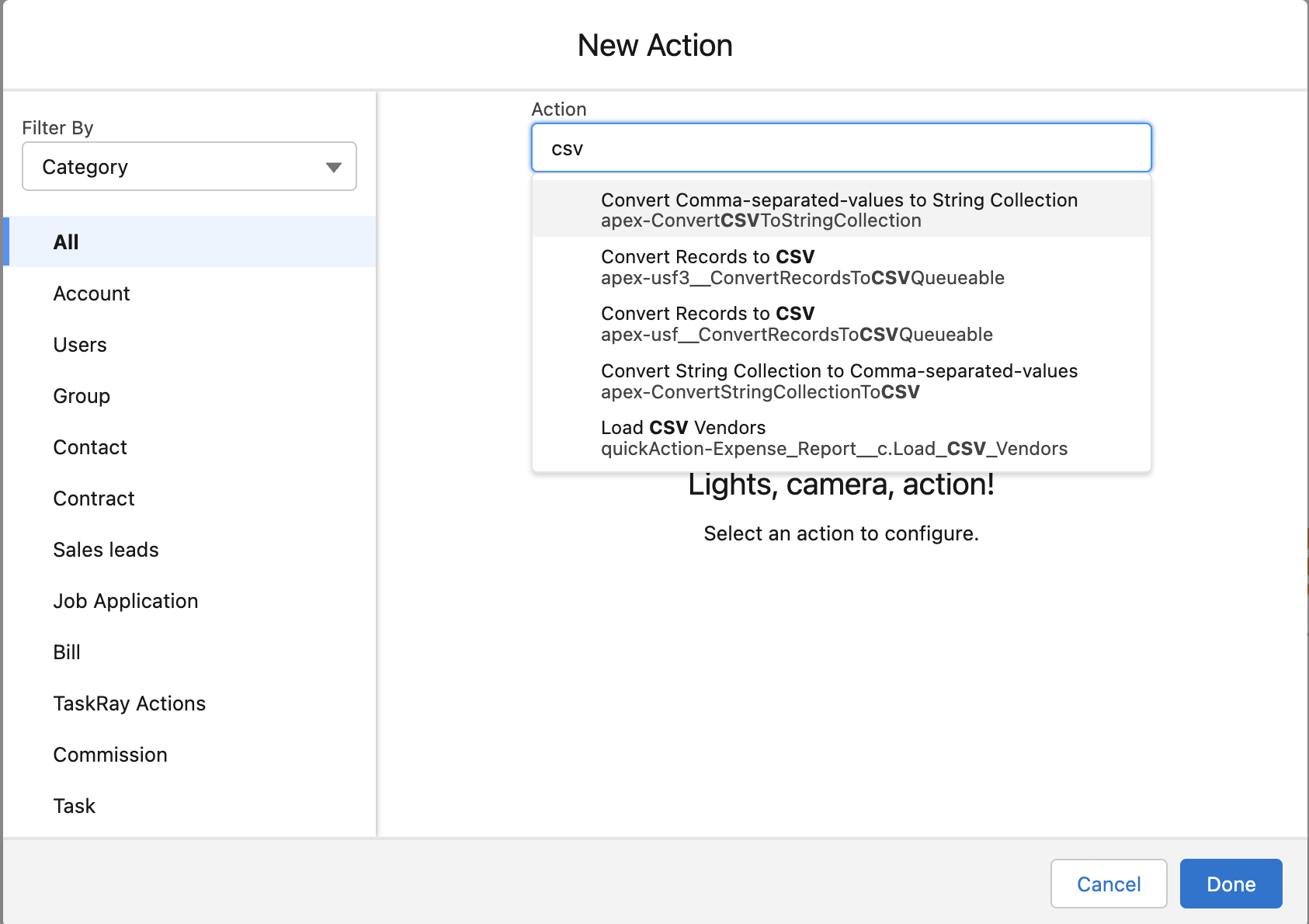 new-action-CSV-salesforce-flow