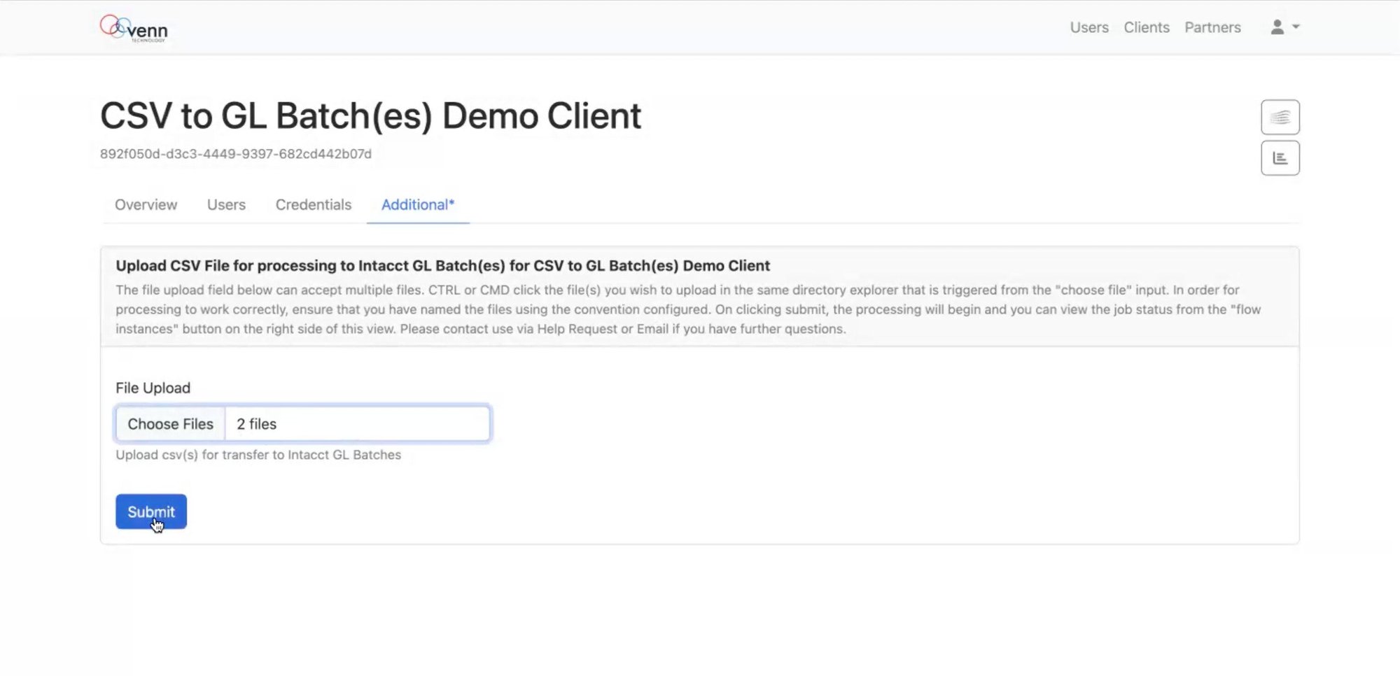 Venn Technology CSV Uploader