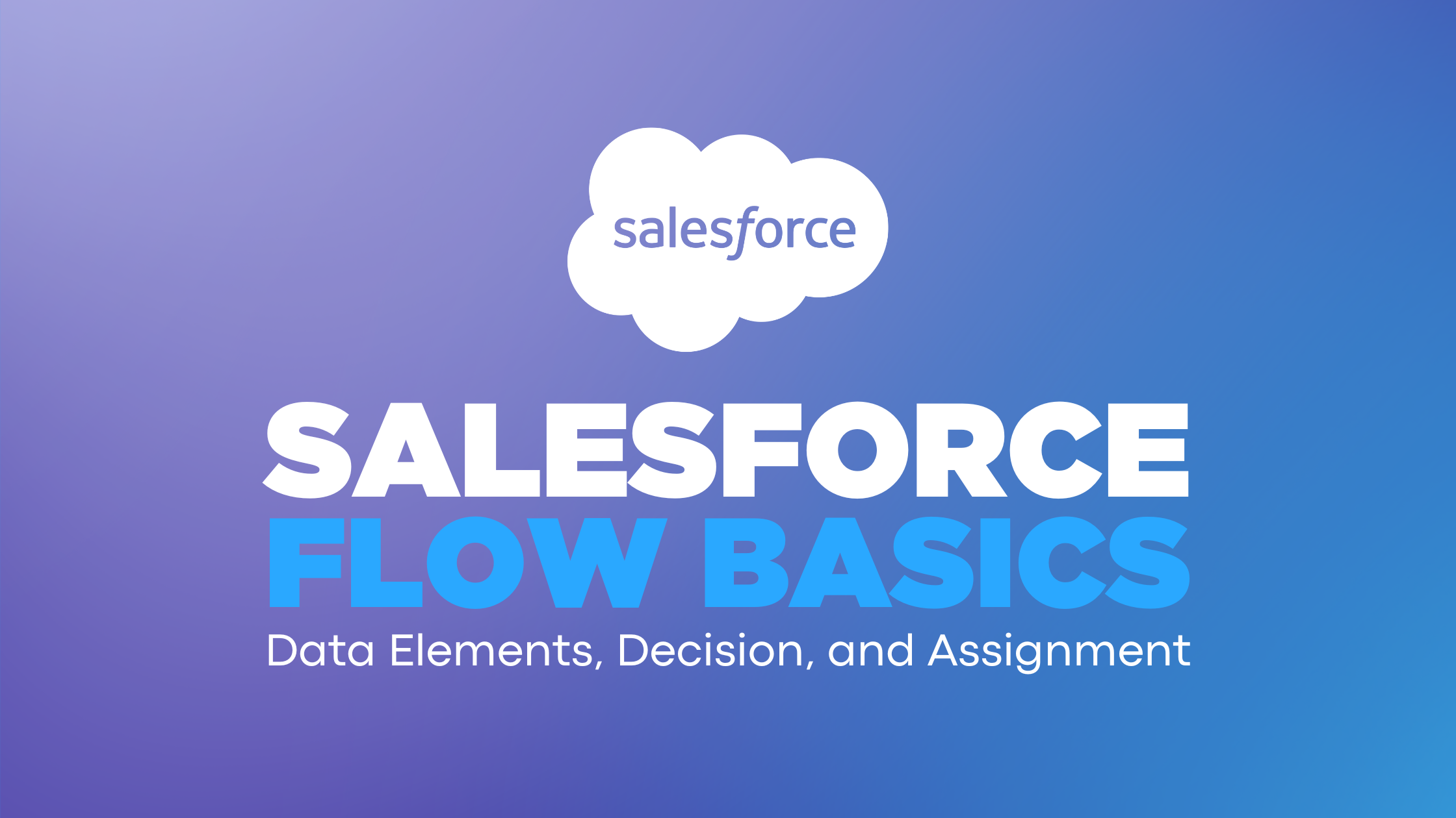 Salesforce Flow Basics: Data Elements, Decision, and Assignment