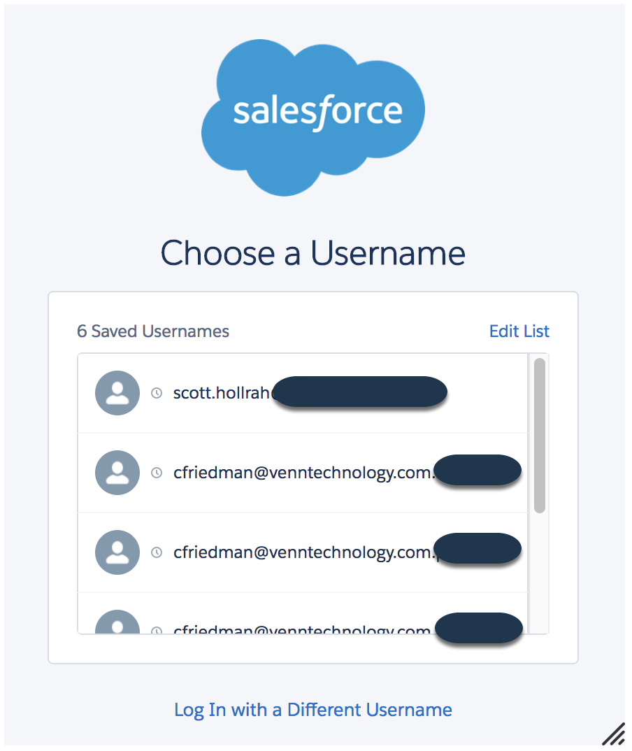 Disabling the multi-user selection in the Salesforce login screens.
